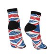thumbnail image 2 of Women Men Athletic Socks Union Jack Flag Cushioned Quarter Ankle Socks, 2 of 7