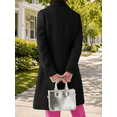 thumbnail image 2 of Women Classic Mid‑Length Lapel Coat Long Sleeve Button Front Casual Outer Coat, 2 of 6