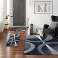 thumbnail image 2 of Home Dynamix Ariana Arcata Contemporary Bold Abstract Graphic Area Rug, Navy Blue/Grey, 3-Piece Set, 2 of 5