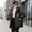 Black-1, variant on Baby Boys Girls Winter Coat,Baby Boys Puffer Coat Mid-length Hooded Jacket Windproof Down Jacket For Baby Girls Outerwear Coats