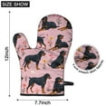 thumbnail image 6 of Cute Oven Mitts,Rottweiler Dogs with Pioneer Flower Oven Mitt 2-Pack Set,Kitchen Gloves for Oven,Heat Resistant Oven Mitts 7.7"x12", 6 of 7
