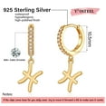 thumbnail image 2 of TINGN Pisces Earrings Huggie Hoop S925 Sterling Sliver Post Horoscope Zodiac Earrings, 2 of 5