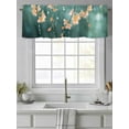 thumbnail image 4 of Pink Spring Flowers Curtain Valances for Windows, Farmhouse Botanical Summer Floral Kitchen Valance Window Treatment, Light Filtering Block Curtains for Bathroom/Bedroom/Living Room 42'' x 18'', 4 of 9