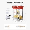 thumbnail image 3 of Chicdaze Popcorn Machine - 12oz Popper with Stainless-Steel Kettle, Reject Kernel Tray, Warming Light, and Accessories by Great Northern Popcorn (Red), 3 of 10