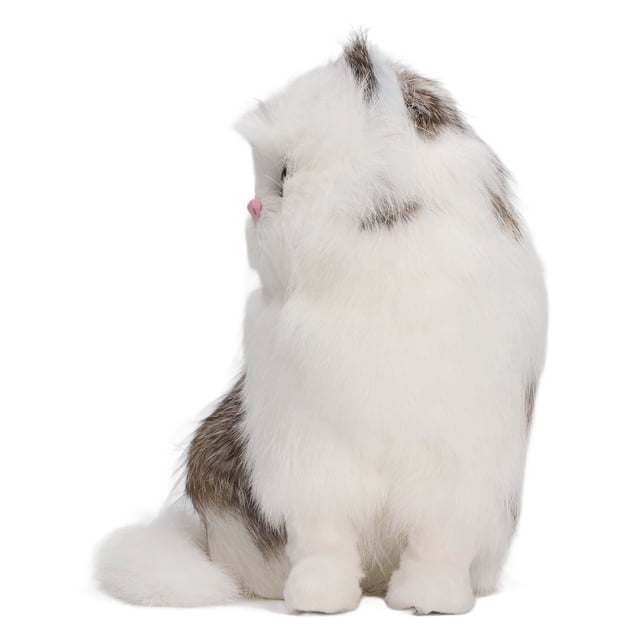 Plush Cat Animal Model, Artificial Hair Skin Friendly Vivid Home Decoration Simulation Plush Cat Model For Office