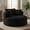 Black, variant on Chalantevo 53.5" Modern Round Corduroy Chaise Lounges with Pillows, Boneless Foam Accent Lounge Chair