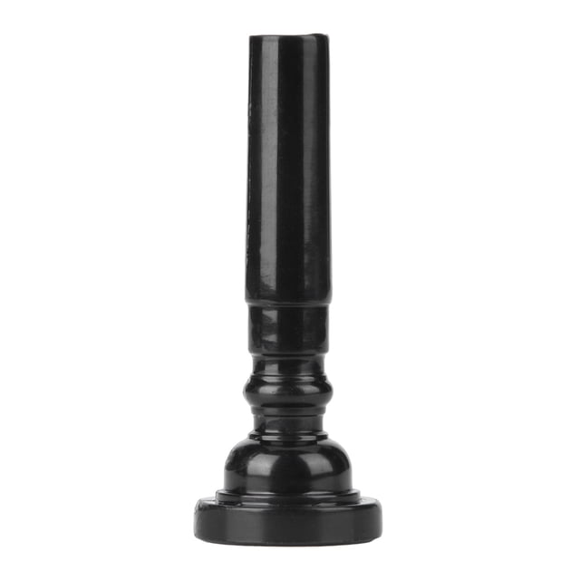 Boquilla de trompeta de trompa ABS duradera, accesorio para instrumentos musicales (negro)