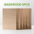 thumbnail image 4 of ROKR 6 Pcs Basswood Sheets 1/8", 12"x16", 3mm Plywood Sheets for Laser Cutting, Engraving & Wood Burning Pyrography, Thin Unfinished Wood Boards for Craft, 4 of 6