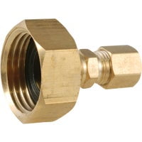Anderson Metals Corp. Compression Union Brass Ice Maker Fitting - 1/4 In. OD x 3/4 In. FHT