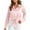 Pink, variant on Jalioing Women's Satin Shirts Tie Waist Button Down Collared Blouses Dressy Casual Long Sleeve Silk Shirts