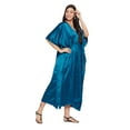 thumbnail image 4 of Oussum Women Kaftans Satin Long Maxi Dress for Women's Caftans Plus Size Nightwear Evening Dresses Online, 4 of 8