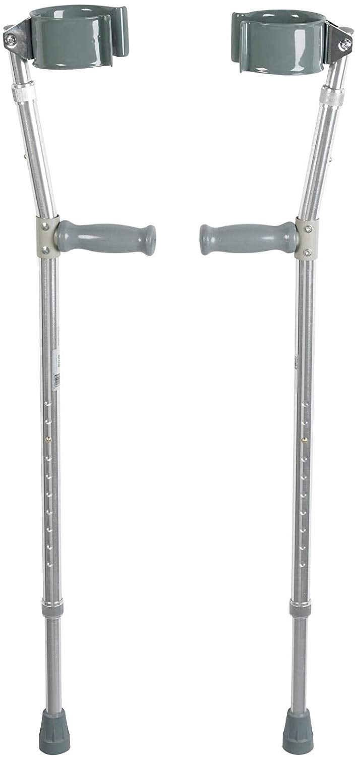 Drive Medical Forearm Crutch, Gray, Adult (1Pair)