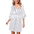 thumbnail image 2 of JOANKDMI Girls Satin Robe Silky Kimono Bathrobe for Kids Sleepwear Soft Nightgown Spa Robes with Tie Belt Loungewear Outfits for Flower Girl Wedding Birthday Party Nightwear, 2 of 8
