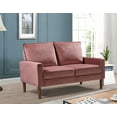 thumbnail image 2 of Uspridefurniture Beily 53'' Velvet Square Arm Loveseat, Pink, 2 of 5