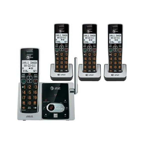 AT&T CL82413 - Téléphone Sans Fil - Système de Réponse avec Identification de l'Appelant / Appel en Attente - Décembre 6.0 - Capacité d'Appel à 5 Voies + 3 Combinés Supplémentaires