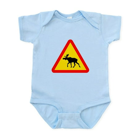 

CafePress - Moose Crossing Sign Infant Bodysuit - Baby Light Bodysuit Size Newborn - 24 Months