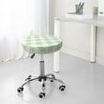 thumbnail image 7 of Naloa Pistachio Green Checkboard Round Bar Stool Cushion Cover 12-14 inch, Fits Kitchen, Office, Restaurant Chairs - 13 inch, 7 of 7