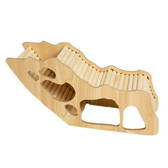 Casa de Madera Oculta para Hámster Lavable, Castillo Pequeño para Mascotas con Escalera para Escalar Rocas, Ratón Enano, Túnel de Laberinto