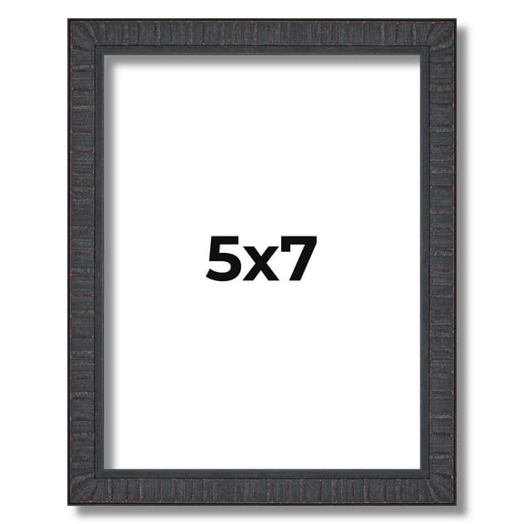 5x7 In Rustic Brown Real Wood Picture Frame Width 0.75 inches | Interior Frame Depth 0.5 inches |