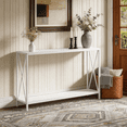 thumbnail image 2 of Ktaxon Modern Console Table, Simplistic Entryway Table, Long Narrow Sofa Side Table TV Stand with Sturdy Metal Frame, White, 2 of 7