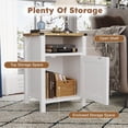 thumbnail image 4 of EVOKEDEN Farmhouse Nightstands Set of 2, Rustic Vintage Side End Table w/ Storage & Barn Door for Bedroom Living Room, White, 4 of 11