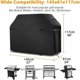 thumbnail image 2 of Funda cuadrada para spa al aire libre, funda impermeable para bañera de hidromasaje, funda de tela de poliéster 190T, antipolvo, anti-UV, con bolsa de almacenamiento, negra--gris 207 × 207 × 30 cm--, 2 of 5