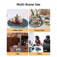 thumbnail image 2 of 13 Inch Round Placemats Set of 4, Dark Blue Flowers Non Slip Heat Insulation PP Table Mats, Vintage Rustic Abstract Floral Aesthetic Washable Place Mats for Kitchen Dining Party Table Decor, 2 of 7