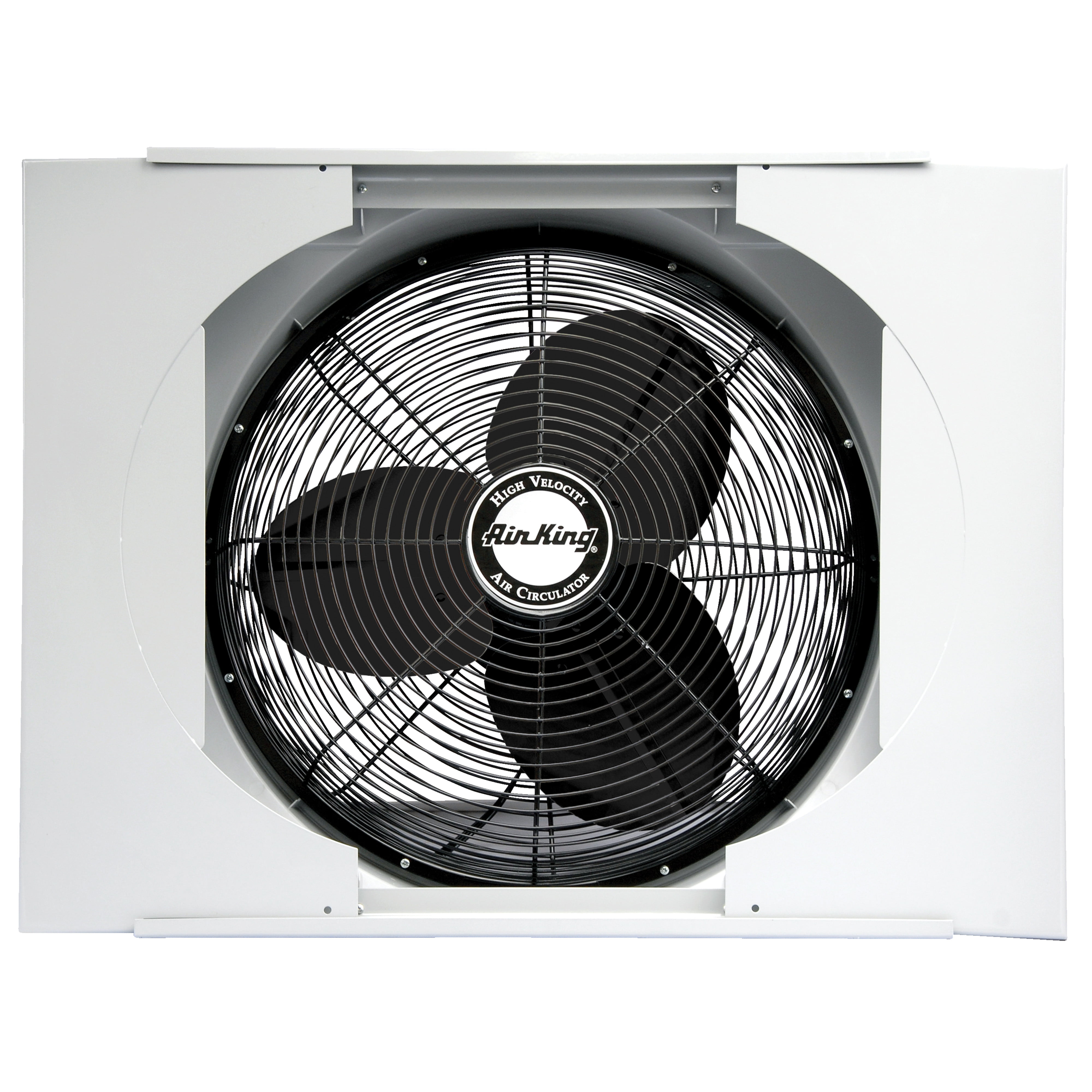 14 in Window Fan Single Speed Gable Mount Attic Ventilator Fan W/ Thermostat 