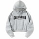 thumbnail image 3 of Sudadera con capucha recortada para mujer, sudadera con capucha, ropa de calle, ropa deportiva, moda informal, sudadera con capucha para ir de compras XL, 3 of 8