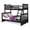 Charcoal, variant on BEKids Traditional Wood Twin/Full Bunk Bed with Slats in Java Brown