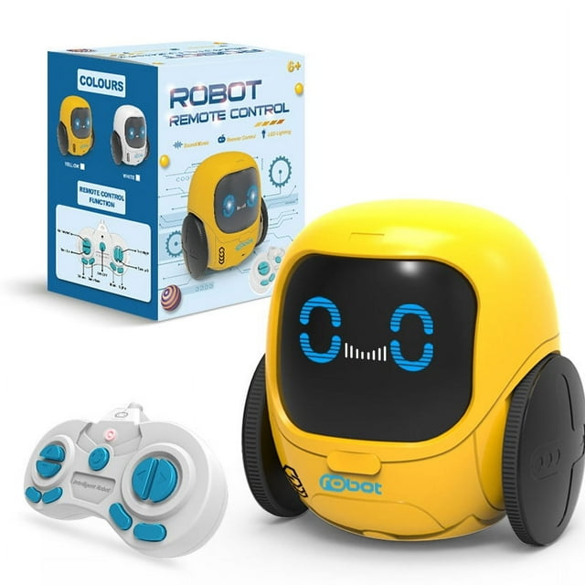 Pretend Play Toys for Toddlers Dress Up,Educational Toy for 1 Year Boys Girls,Round Robot Remote Control Small Dome Music Machine Language Rotation Demonstration Boys and Girls Children's Toys
