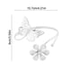 thumbnail image 3 of Hebilla para cortina con diseño de flor | Diseño de mariposa de metal | Colores dorados y plateados | Flores de tela decorativas y detalles de diamantes | Acabado pulido duradero | Abrazadera para, 3 of 6