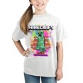 thumbnail image 1 of Minecraft Creeper TNT Multicolour Girls White T-Shirt, 1 of 2