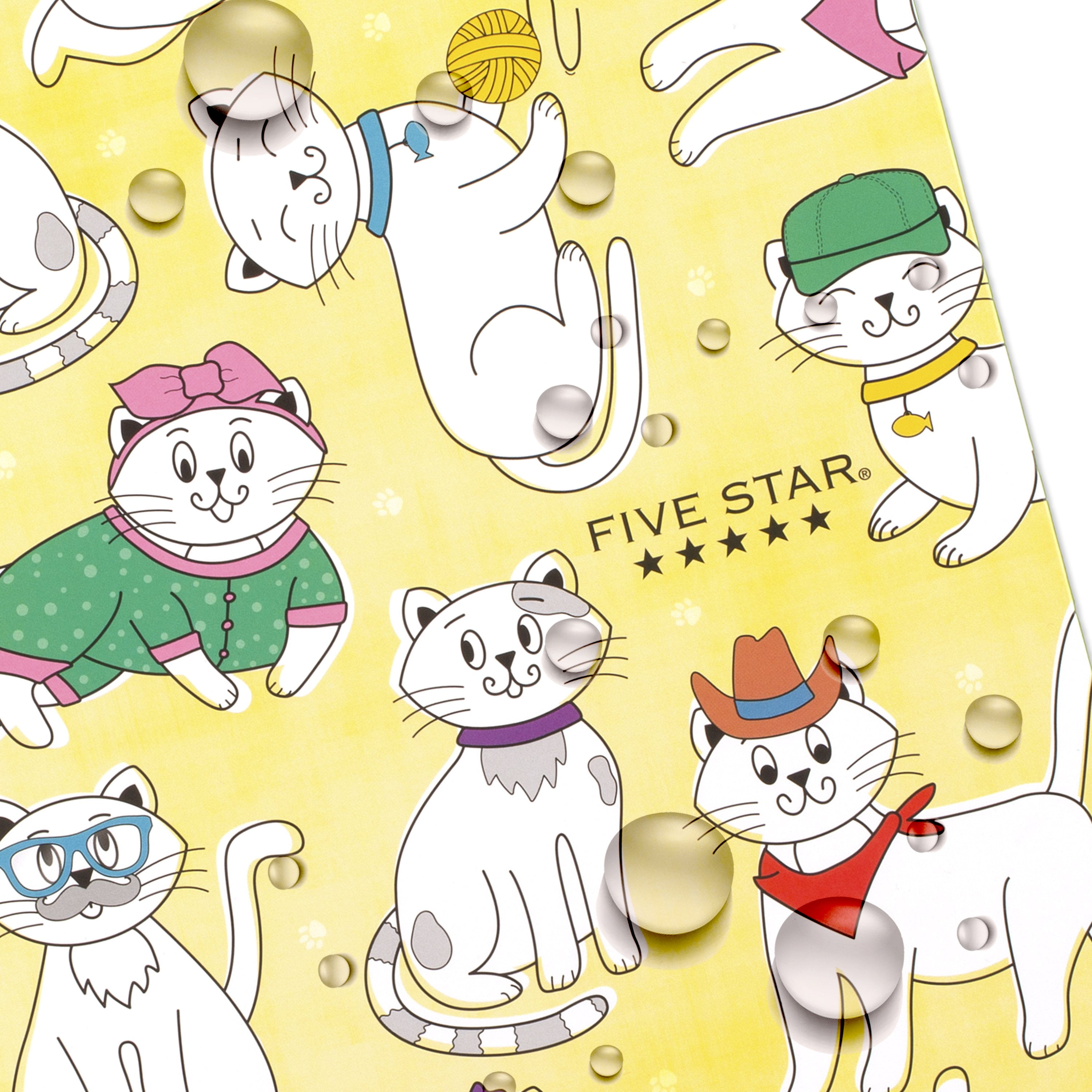 Five Star Cats 4-Pocket Paper Folder