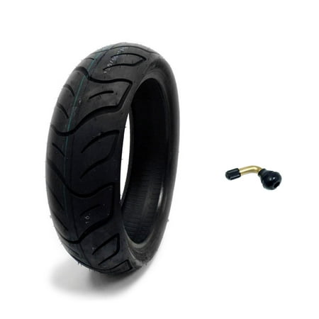 Tire 130/60-13 Tubeless Front/Rear Motorcycle Scooter Moped + FREE TR87 90° Bent Metal Valve
