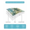 thumbnail image 4 of Full Size Quilt Bedding Set, Tropical Plant Reversible Summer Quilt 3 Pieces, Summer Watercolor Boho Green Palm Tree Beige Lightweight Bedspreads Coverlets with 2 Pillow Shams for All Seasons, 4 of 5