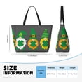 thumbnail image 4 of Disketp Spring St Patrick’S Day Irish Gnomes Bolsa de Playa de Gran Capacidad, Bolso Impermeable y a Prueba de Arena para Mujer, Ideal para Playa, Piscina y Natación, 4 of 7