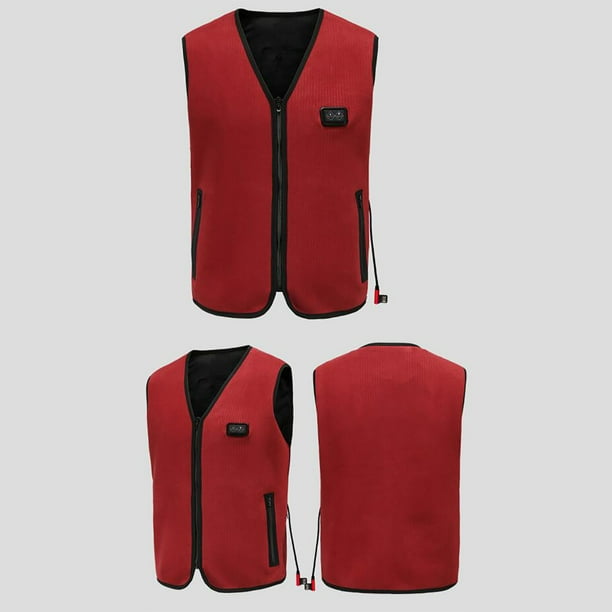 Kuluzego Red Smart Heating Vest Vibration Warm Belt Electric Heating Massage Warm Vest