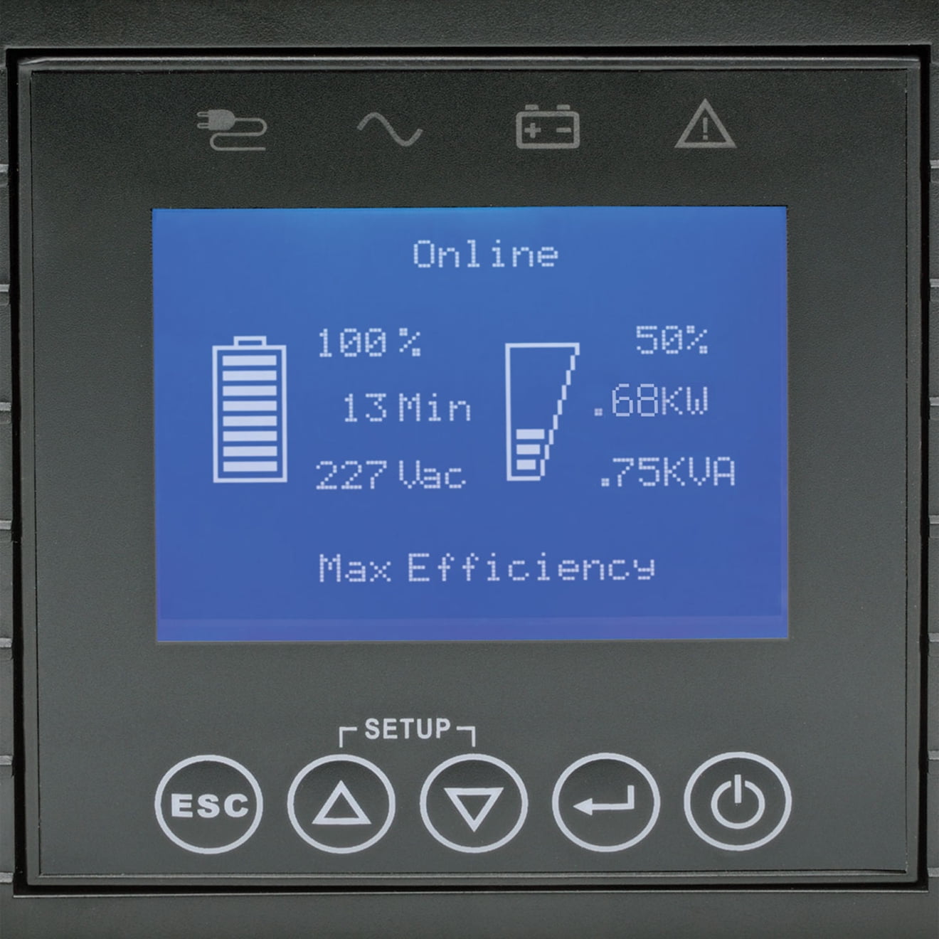Tripp Lite 208/230V 1000VA 900W Double-Conversion UPS - 6 Outlets, Extended Run, Card Slot, LCD, USB, DB9, 2U