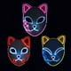 thumbnail image 3 of Máscara Con Luz Led Demon Slayer Halloween Disfraz Kimetsu No Yaiba Anime Cosplay Zorro Gato Xishao Juguetes, 3 of 4