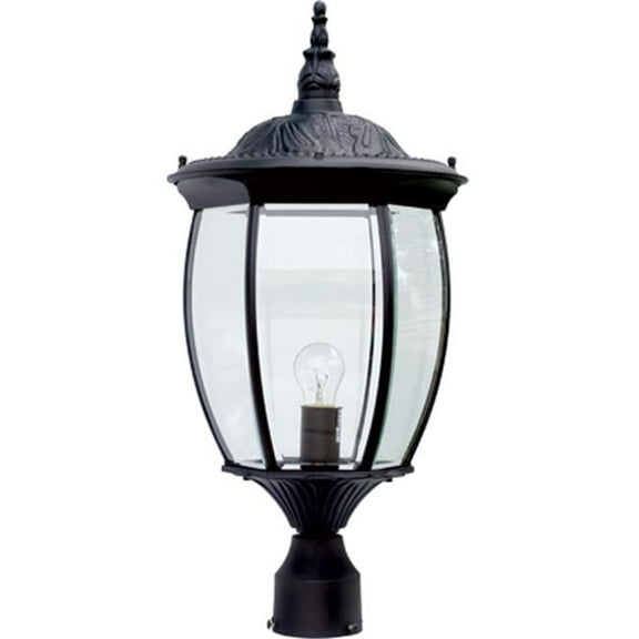 Dabmar Lighting GM102-B Powder Coated Cast Aluminum Post Top Light Fixture, Black - 23.38 x 11.13 x 11.13 in.
