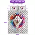 thumbnail image 5 of Watercolor Drip Siberian Husky Pop Art Colorful Portrait Artwork Quilt Bedding Set Husky Dog Lover Gifts 1 Blanket Bed Cover 2 Pillowcases - 01009, 5 of 5