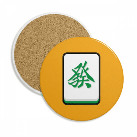 

Get Rich Get Rich Mahjong Coaster Cup Mug Tabletop Protection Absorbent Stone