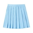 thumbnail image 2 of RUTAYY Women Casual Pleated Skirt Versatile A-Line Mini Skirt For Daily Wear Work Study Party Evening Dance With Contrast Color Design Solid Color Casual Travel Skirts, 2 of 4