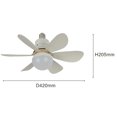 thumbnail image 4 of Zootealy Modern 40W Ceiling Fan Light with Adjustable Color Temperature, 3-Speed Fan Control, Timer Function, Remote Control, Night Light Mode, and Easy Installation - Perfect for Bedroom, Dining, 4 of 6