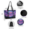 thumbnail image 2 of FORMRS Canvas Laptop Tote Bag for Women with 15.6" Computer Compartments Shoulder Handbag, Neon Jellyfish, 2 of 7