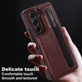 thumbnail image 3 of REQO for Samsung Galaxy Z Fold 6 Wallet Case with Credit Card Holder and S-Pen Holder,Fold Premium Leather Magnetic Clasp Kickstand Heavy Duty Protective Cover, 3 of 9
