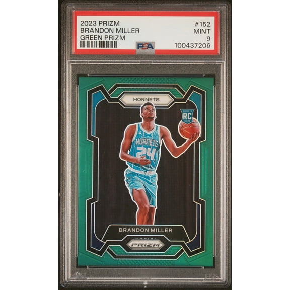 2023 Panini Prizm Brandon Miller #152 Green PSA 9