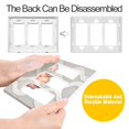 thumbnail image 4 of Yayeee Rocker Switch Wall Plate 1-Gang 4.6"x2.9" Home Decorative Outlet Cover, Light Gray Pattern, 4 of 6