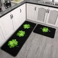 thumbnail image 4 of St. Patricks Day Kitchen Rug Set,Irish Shamrock St Patrick Gnomes Pattern Runner Rugs with rubber dot Backing,Throw Rugs Washable for Kitchen Sink,Laundry Room,Standing Desk,Spring Rugs,Green, 4 of 7
